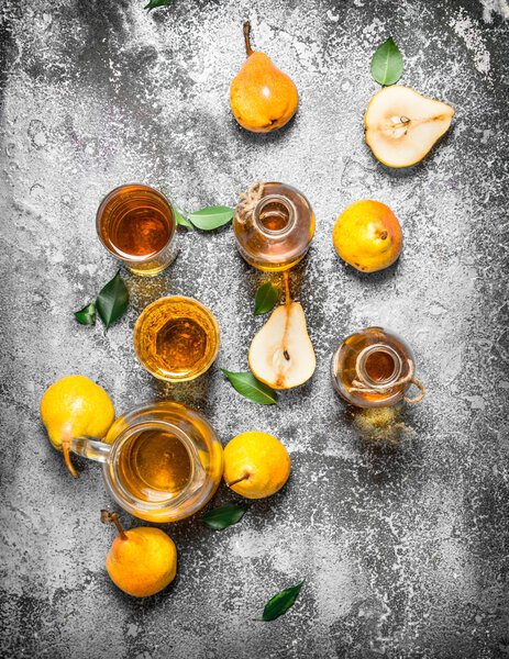 Fresh compote of ripe pears.