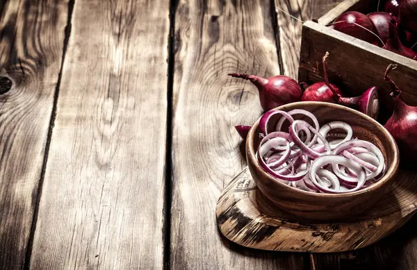 Sliced onion rings — Stock Photo, Image