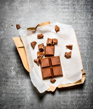 Sütlü çikolata kağıt.