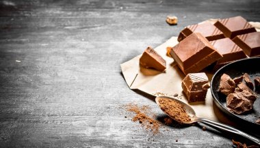 Sütlü çikolata kakao ile.