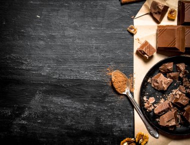 Sütlü çikolata kakao ile.