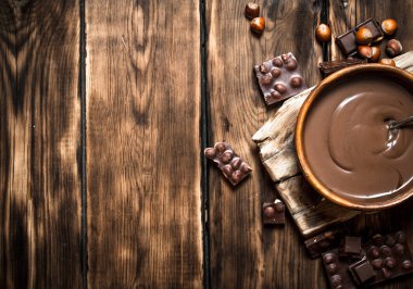 fındık ile krem çikolata.