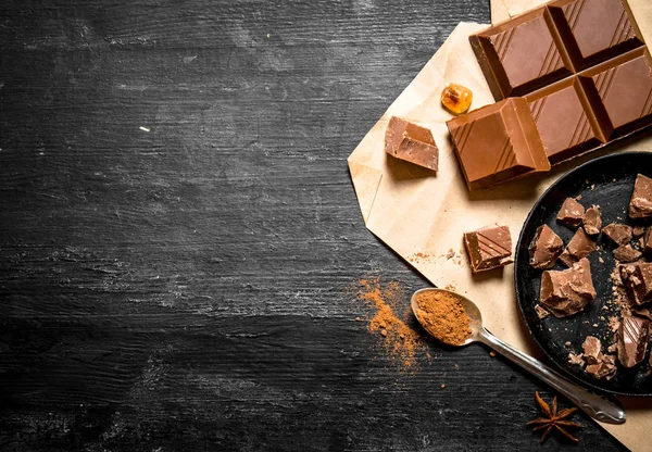 Sütlü çikolata kakao ile.