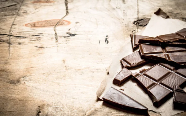 kırılmış çikolata bar.