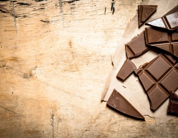 kırılmış çikolata bar.