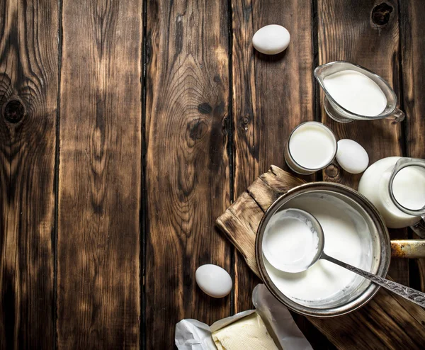 Fresh dairy products — Stock Photo, Image