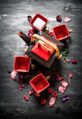 Geleneksel Çin çay otlar ile.