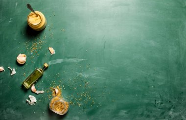 Hardal için malzemeler.