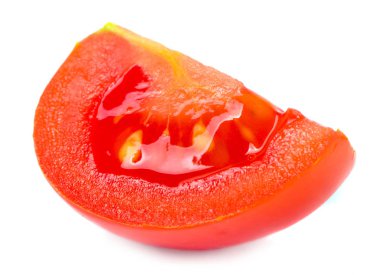 Dilim taze domates. İzole