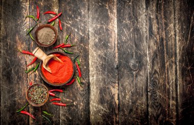 Biber arka plan. Biber biber farklı türleri.