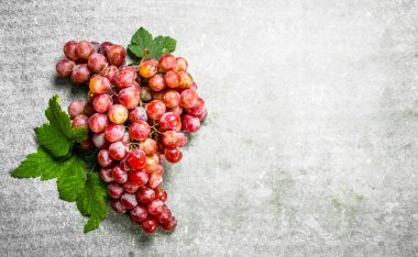 Bir sürü kırmızı üzüm..