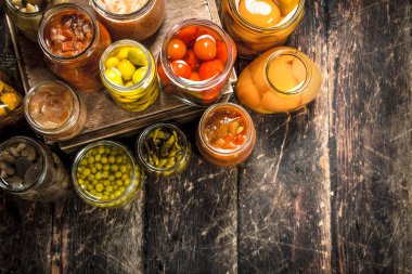 Bir kutu içinde sebze ve mantar korur.