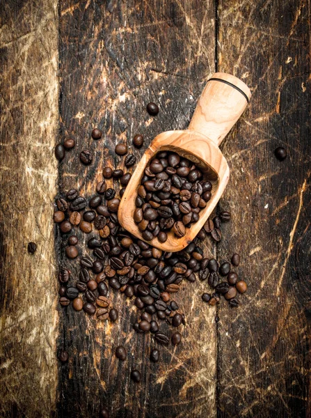 Kaffeekörner in einer Kugel. — Stockfoto