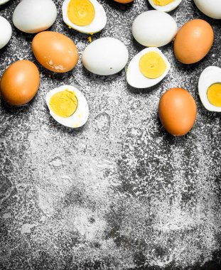 haşlanmış tavuk yumurta.