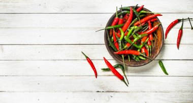 Bir kase sıcak biber.