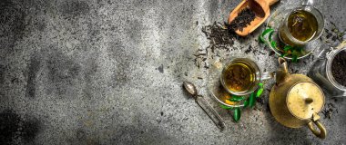 Bir bira ile taze Hint Çayı.