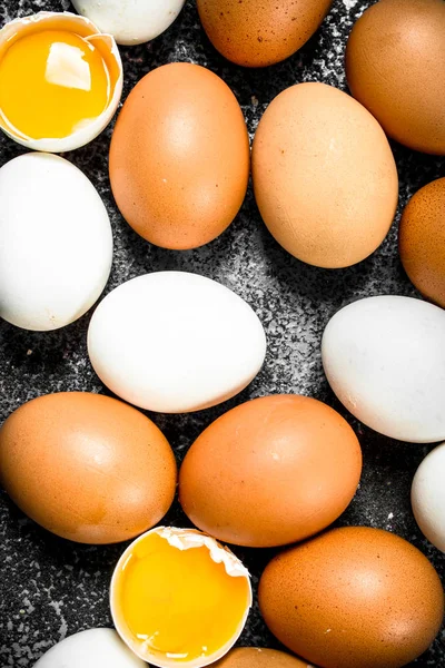 Čerstvá slepičí vejce. — Stock fotografie