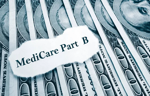 Części B Medicare Aktualności pieniądze — Zdjęcie stockowe