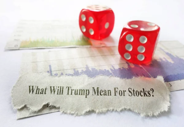 Trump stock market news — Stock Photo, Image