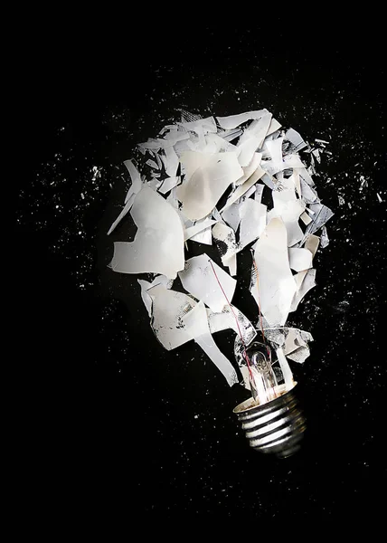 Smashed light bulb — Stock Photo, Image