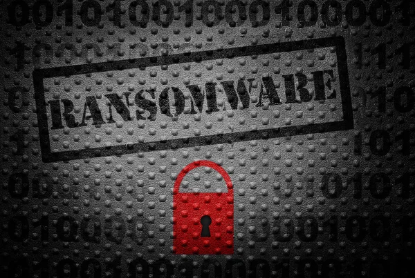 Хакерская концепция Ransomware — стоковое фото