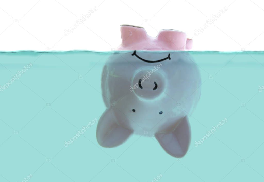 Upside down piggy bank