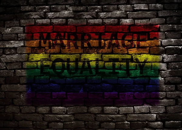 Bandera arco iris matrimonio igualdad —  Fotos de Stock