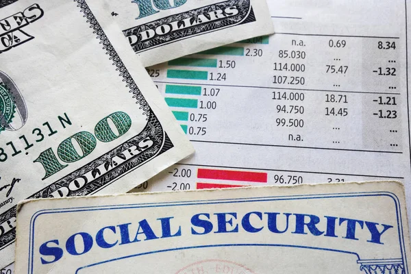 Charts and social security — Stock Photo, Image