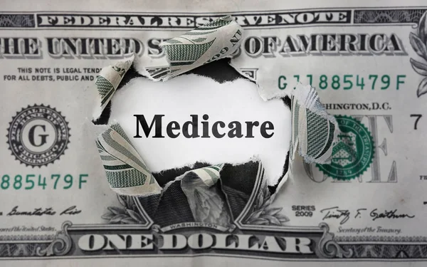 Medicare гроші Новини — стокове фото