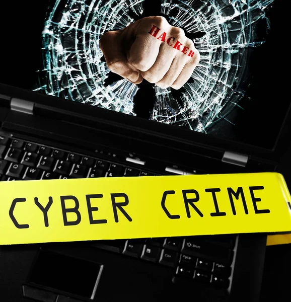 Computer cyber crime — Stock Photo, Image