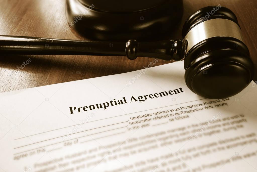 Prenup contract agreement