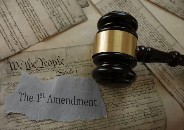 Első módosítás alkotmány jogok — Stock Fotó