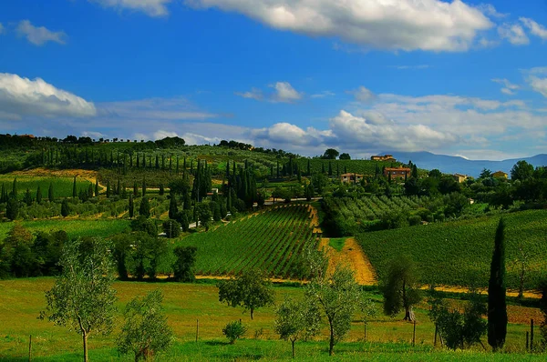 Landsbyer i Toscana – stockfoto