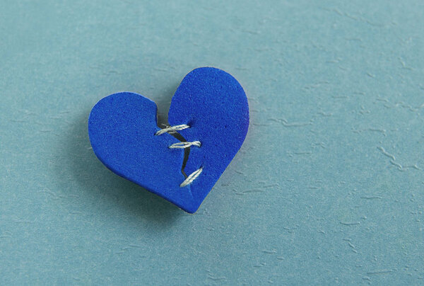 blue mended heart