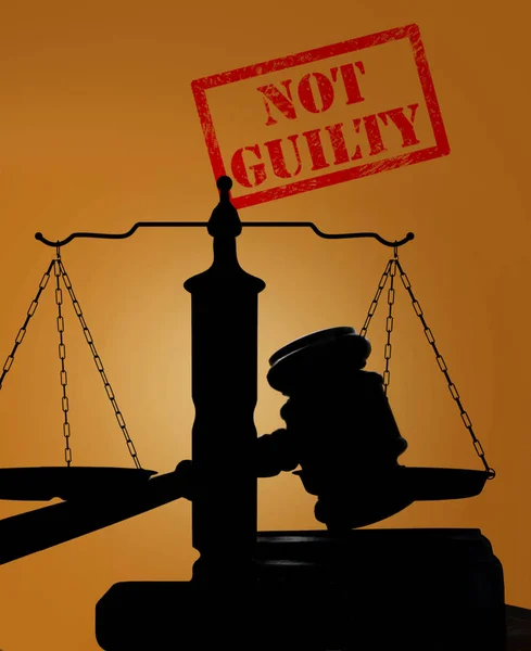 Not guilty werdykt — Zdjęcie stockowe