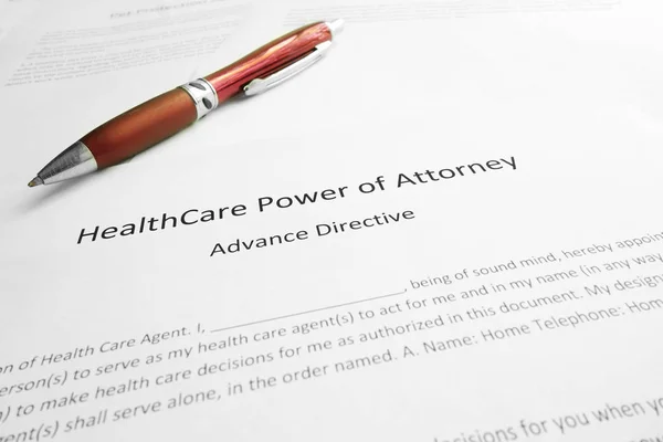 Health Care Power of Attorney — Stock Photo, Image