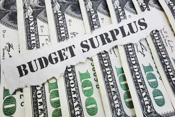 Бюджетный профицит — стоковое фото