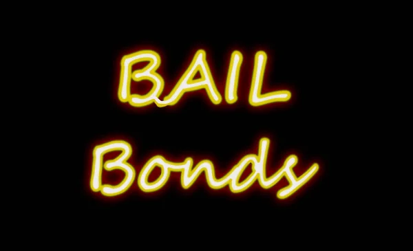 Bail bond signe sur noir — Photo