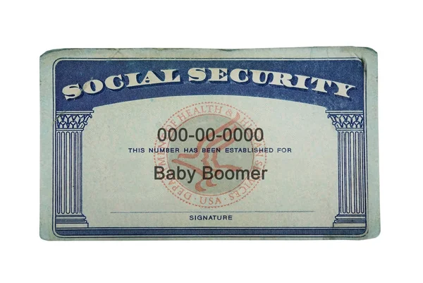 Baby Boomer sociálního zabezpečení — Stock fotografie