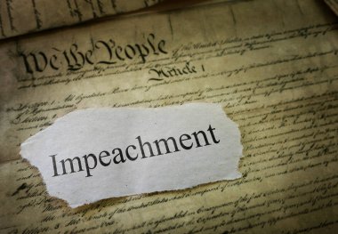 Impeachment news headline clipart
