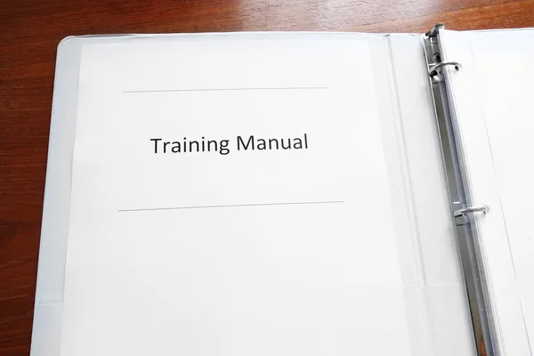 Anställd Training manual — Stockfoto