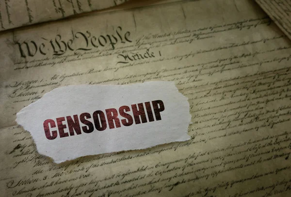 Свобода слова и цензуры — стоковое фото