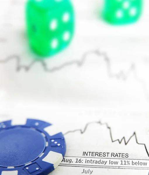 Blue chip interest rate chart — Stock Photo, Image