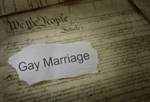 Homosexuella äktenskap Nyhetsrubrik — Stockfoto