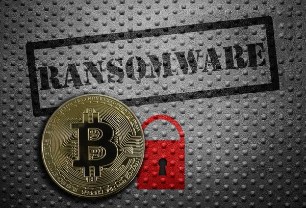 Konsep bitcoin Ransomware — Stok Foto