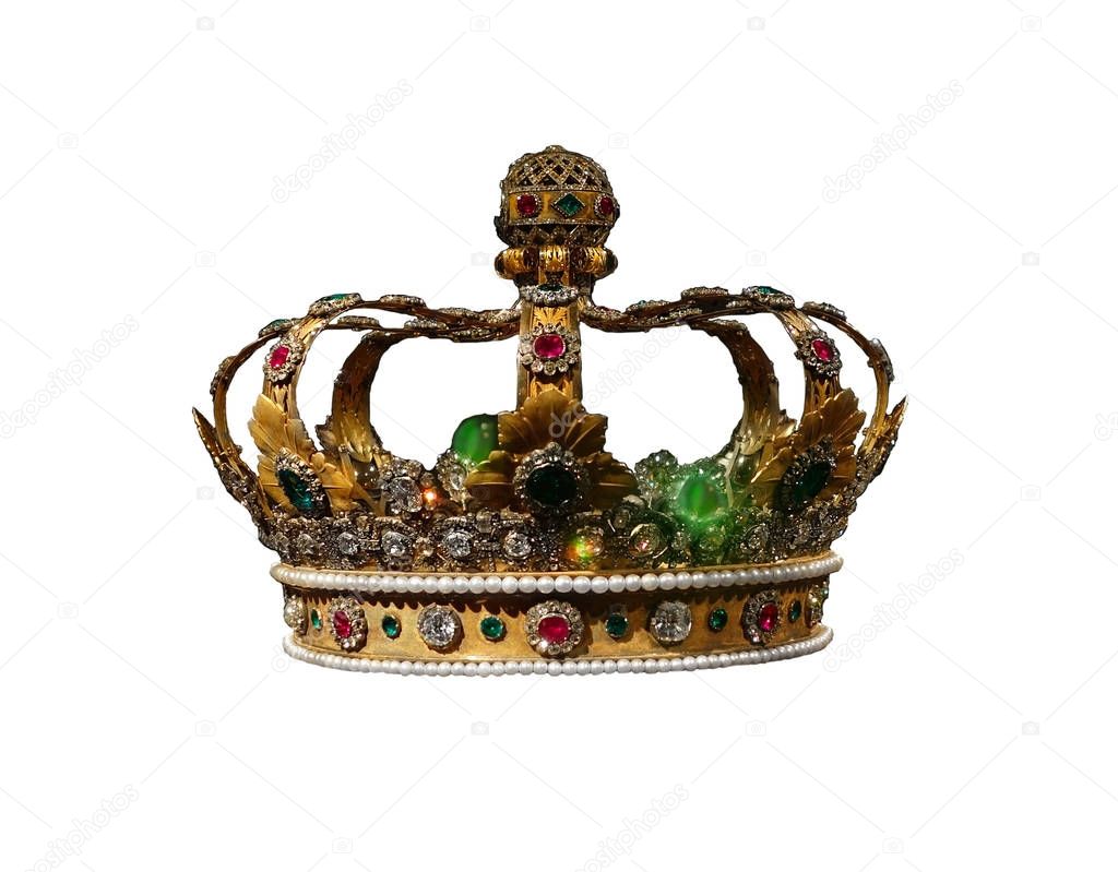 Isolated king crown