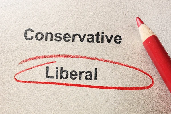 Liberalne czerwone kółko — Zdjęcie stockowe