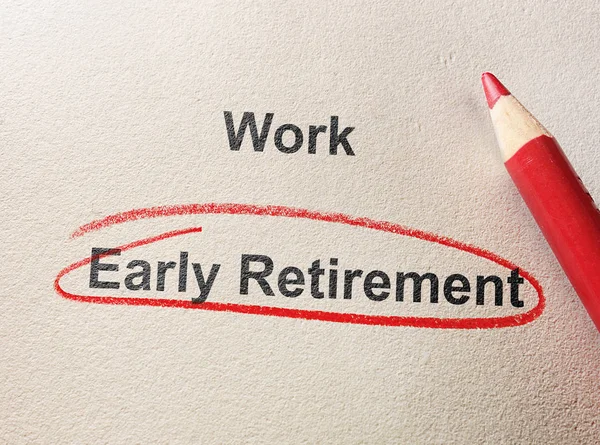Erken emeklilik kavramı — Stok fotoğraf