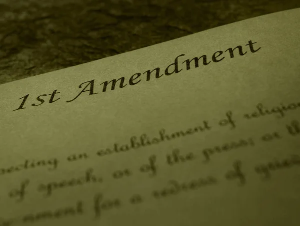 1st Amendment of the US Constitution — Stock Photo, Image
