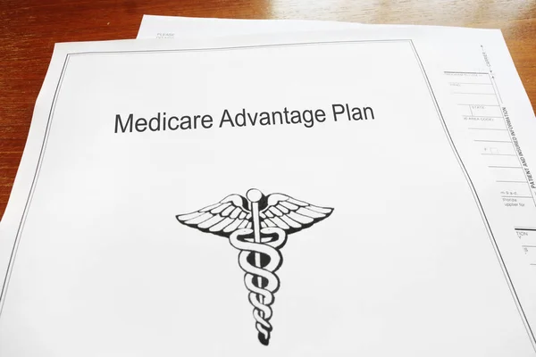 Medicare Advantage Documento de cuidados de saúde — Fotografia de Stock